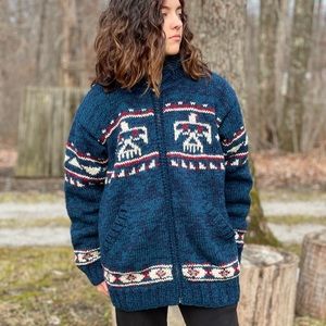 Laundromat Sundance Lost Horizons Eagle Sweater Women’s Small/Med Indigo Blue